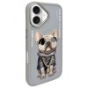 Nimmy etui iPhone 16 6.1 szary/gray     Glasses Cool Dog
